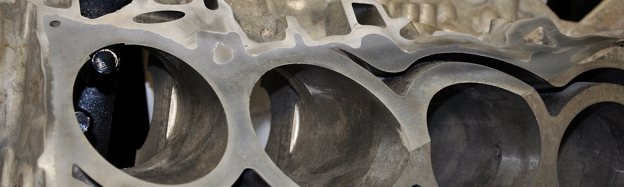 Detailaufnahme eines Motorblocks